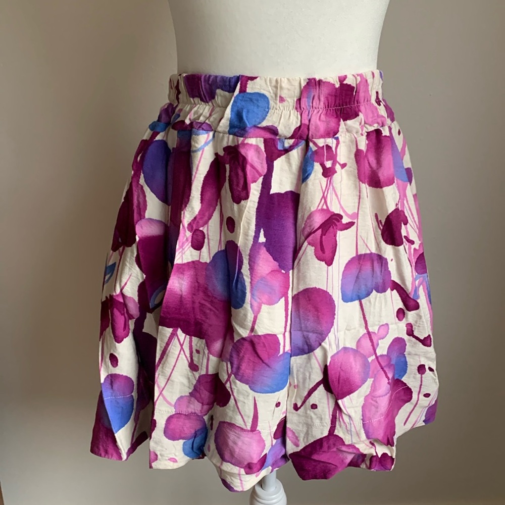 Forever 21 Watercolor A-Line Skirt